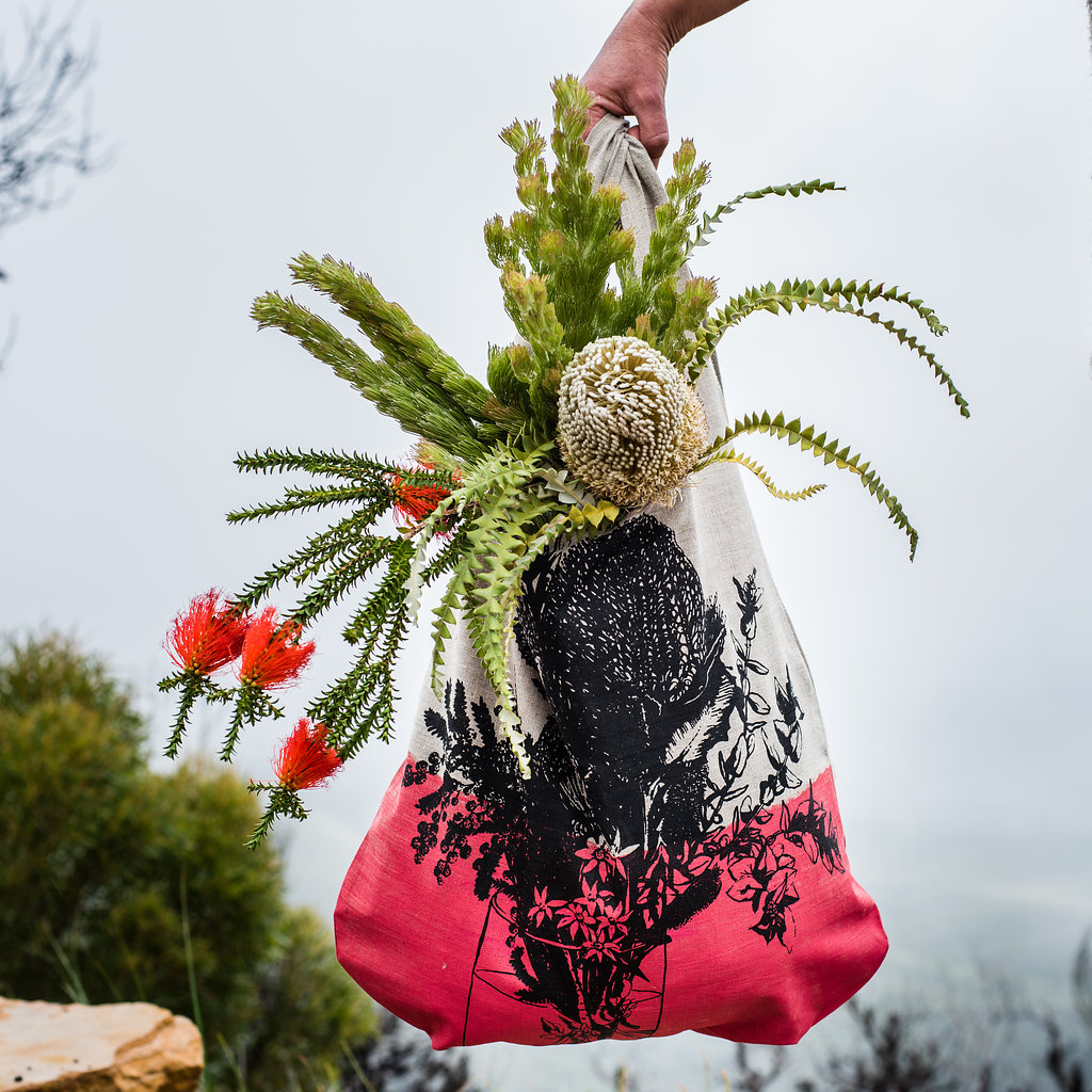 Vase of Wildflower's Farmers Market Bag